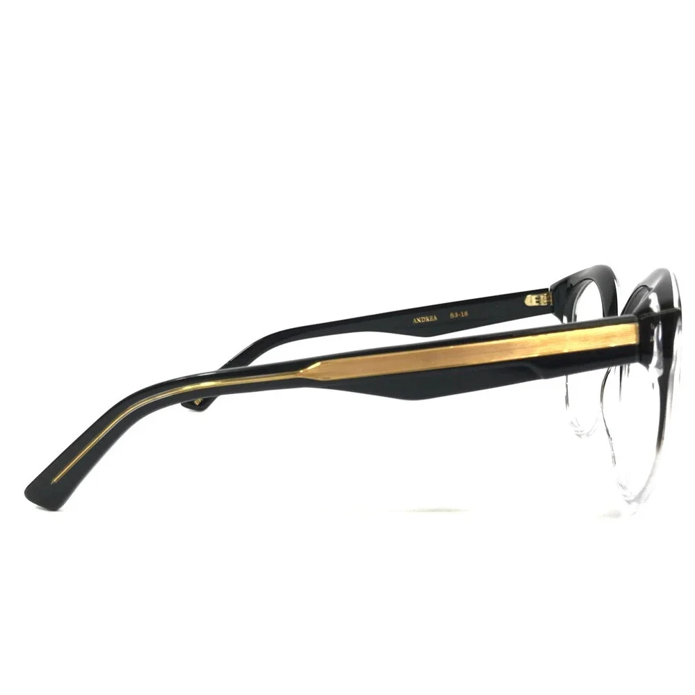 Alfred Kerbs Eyeglasses Frames ANDREA BK Black Gradient Round Full Rim 53-18-143